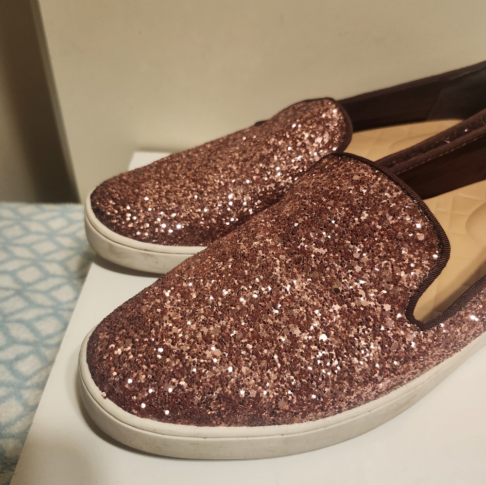 Birdies "The Swift" Rose Glitter Slip-On Comfort Sneakers Sz.10 - Picture 10 of 14